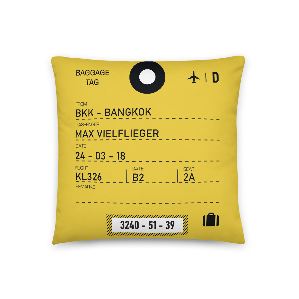 KUL Flughafen Kuala Lumpur Code Dekokissen 46 cm x 46 cm personali