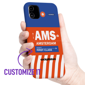 AMS - Amsterdam iPhone Tough Case mit Flughafencode