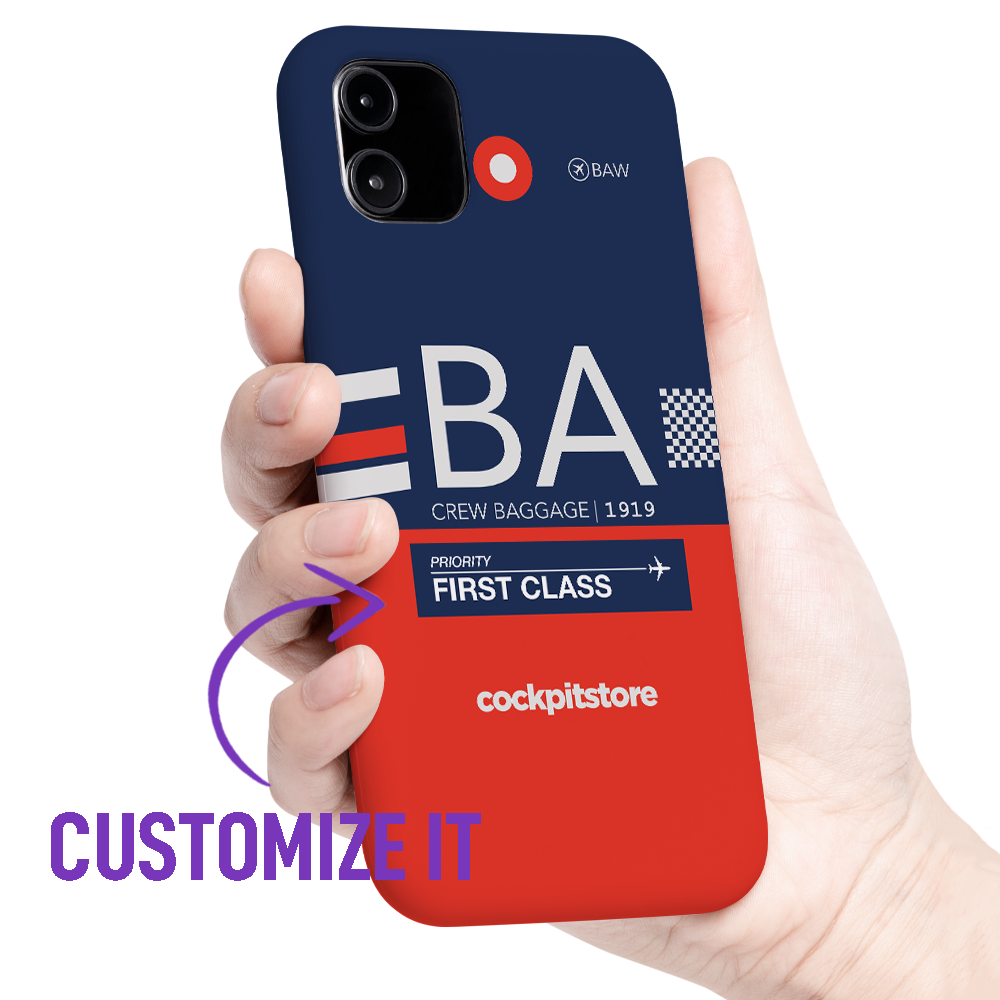 BA - Airline iPhone Tough Case mit Flughafencode