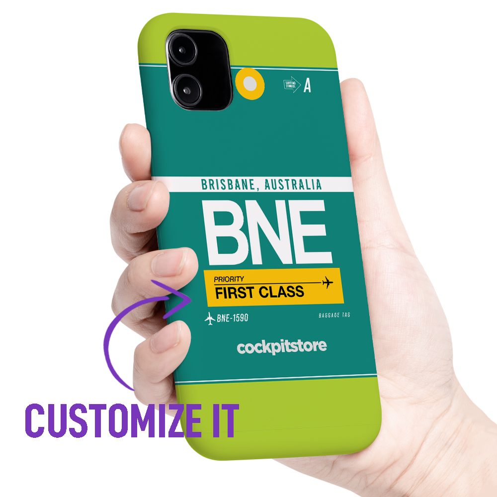 BNE - Brisbane iPhone Tough Case mit Flughafencode