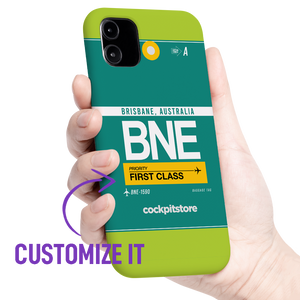 BNE - Brisbane iPhone Tough Case mit Flughafencode