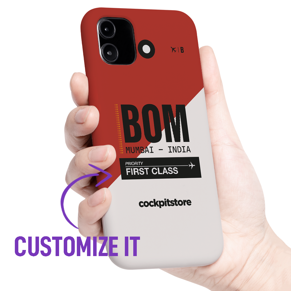 BOM - Mumbai iPhone Tough Case mit Flughafencode