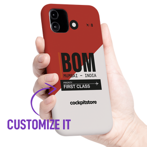 BOM - Mumbai iPhone Tough Case mit Flughafencode