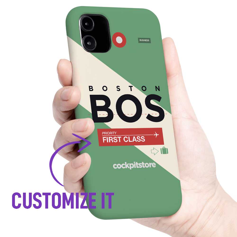 BOS - Boston iPhone Tough Case mit Flughafencode