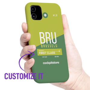 BRU - Brussels iPhone Tough Case mit Flughafencode