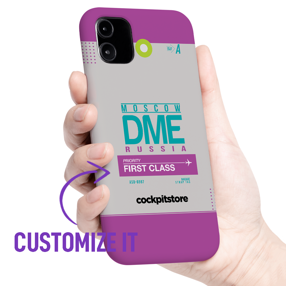 DME - Moscow iPhone Tough Case mit Flughafencode