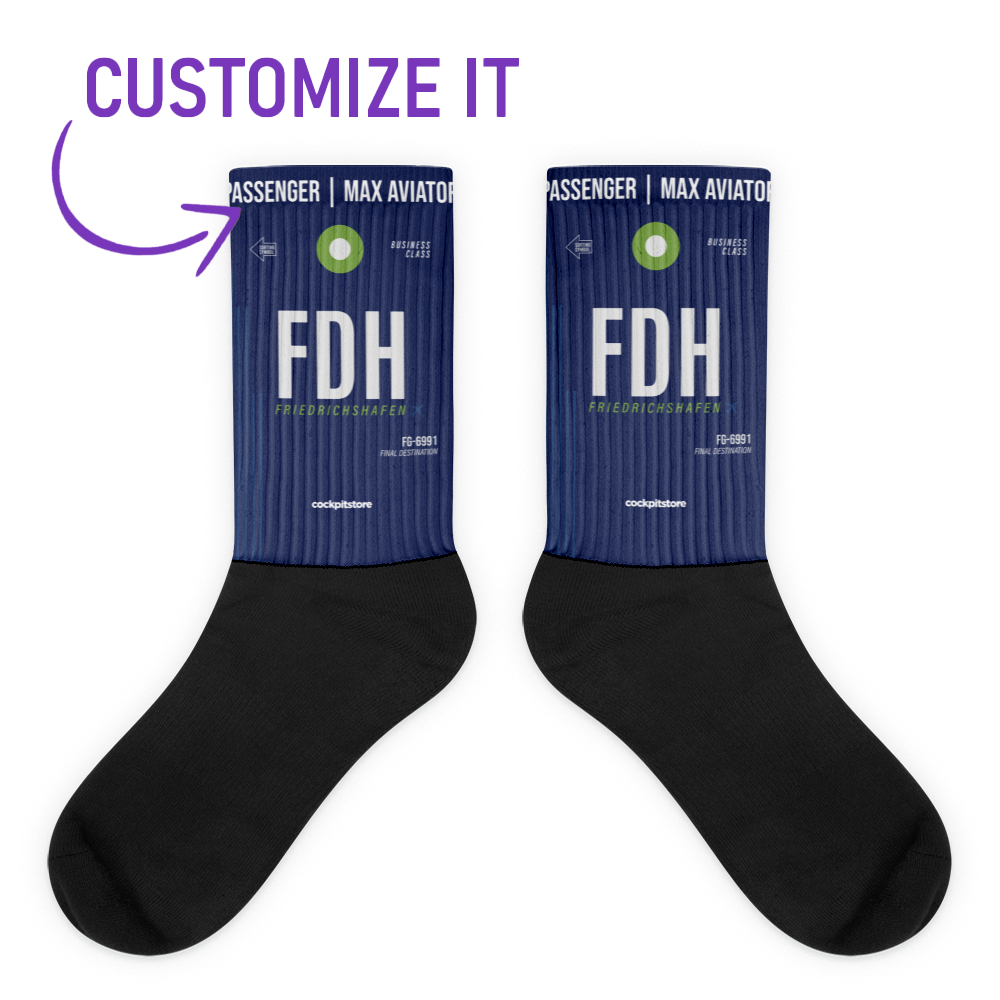 FDH - Friedrichshafen Socken Flughafencode