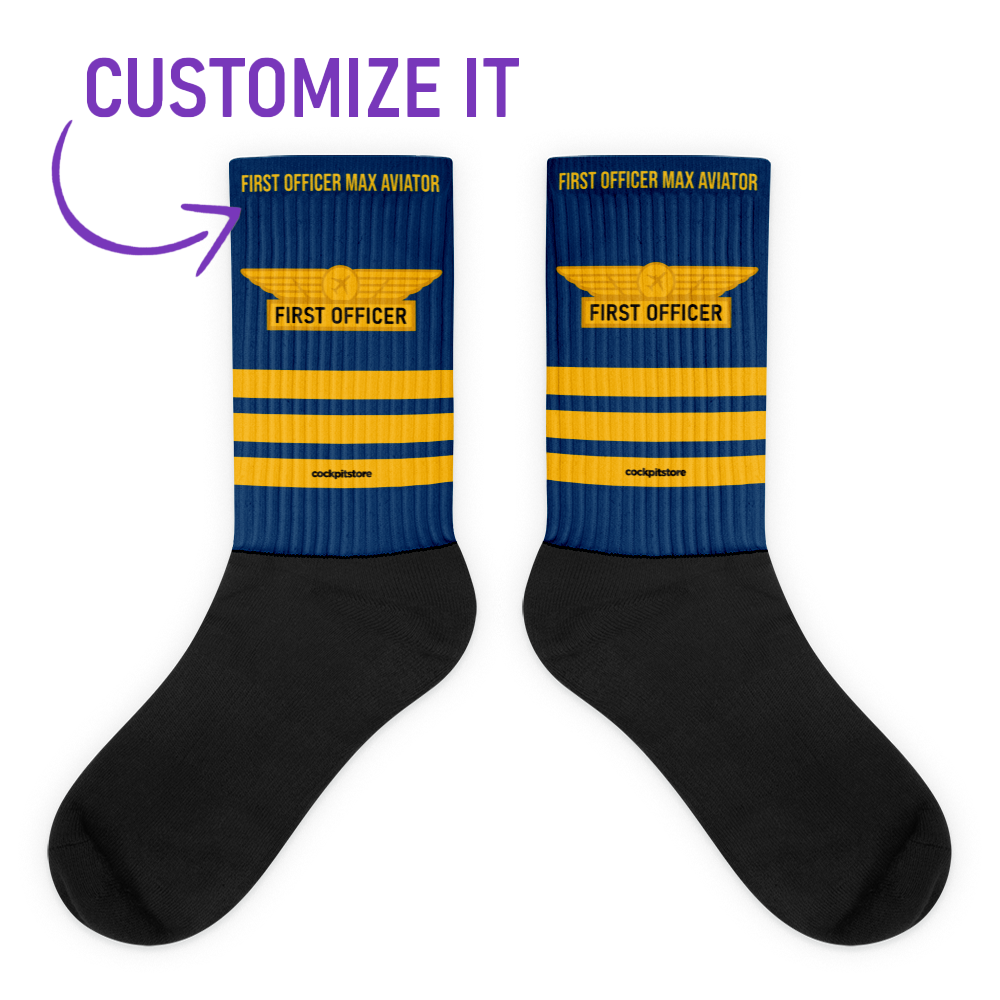 First Officer - personalizable socks - personalisierbare Socken