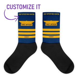 First Officer - personalizable socks - personalisierbare Socken