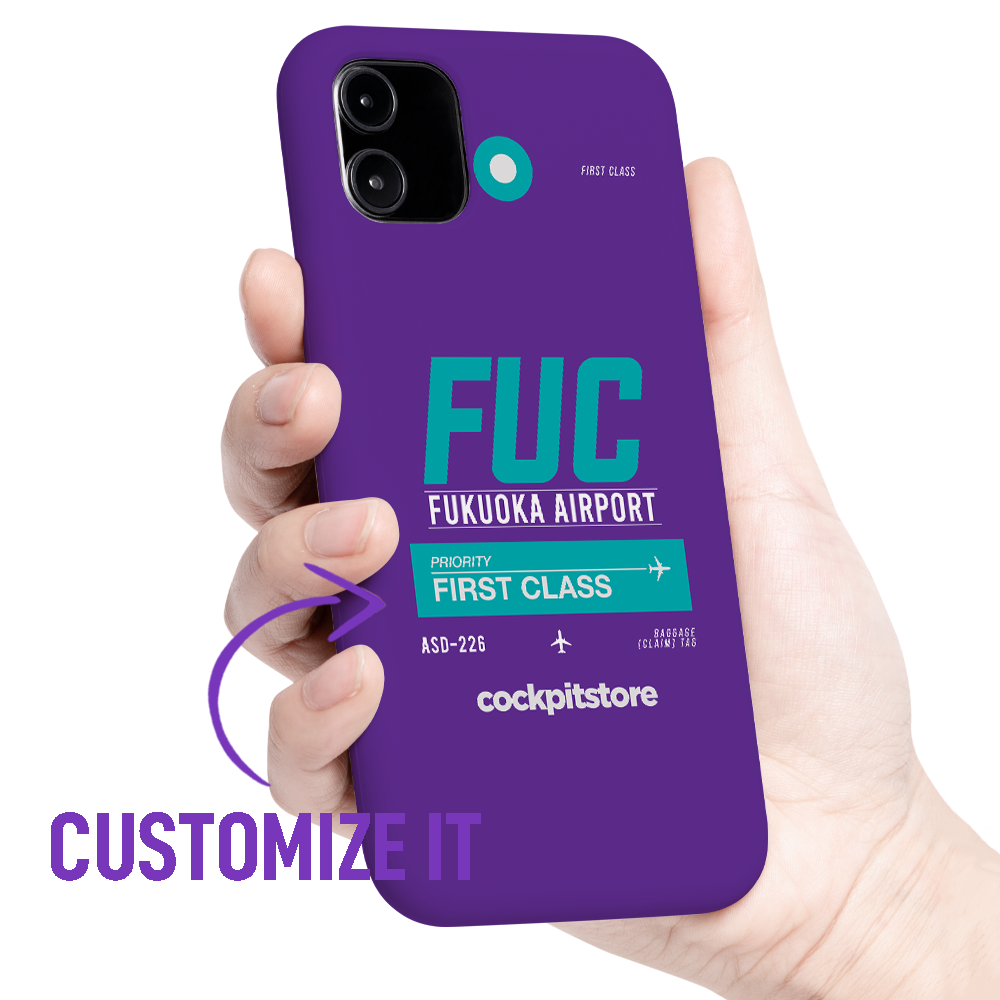 FUK - Fukuoka iPhone Tough Case mit Flughafencode