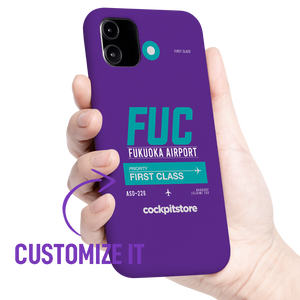 FUK - Fukuoka iPhone Tough Case mit Flughafencode