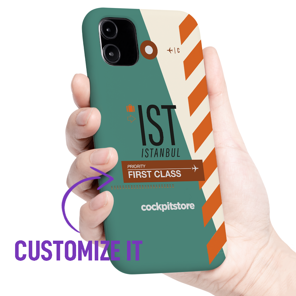 IST - Arnavutkoy iPhone Tough Case mit Flughafencode