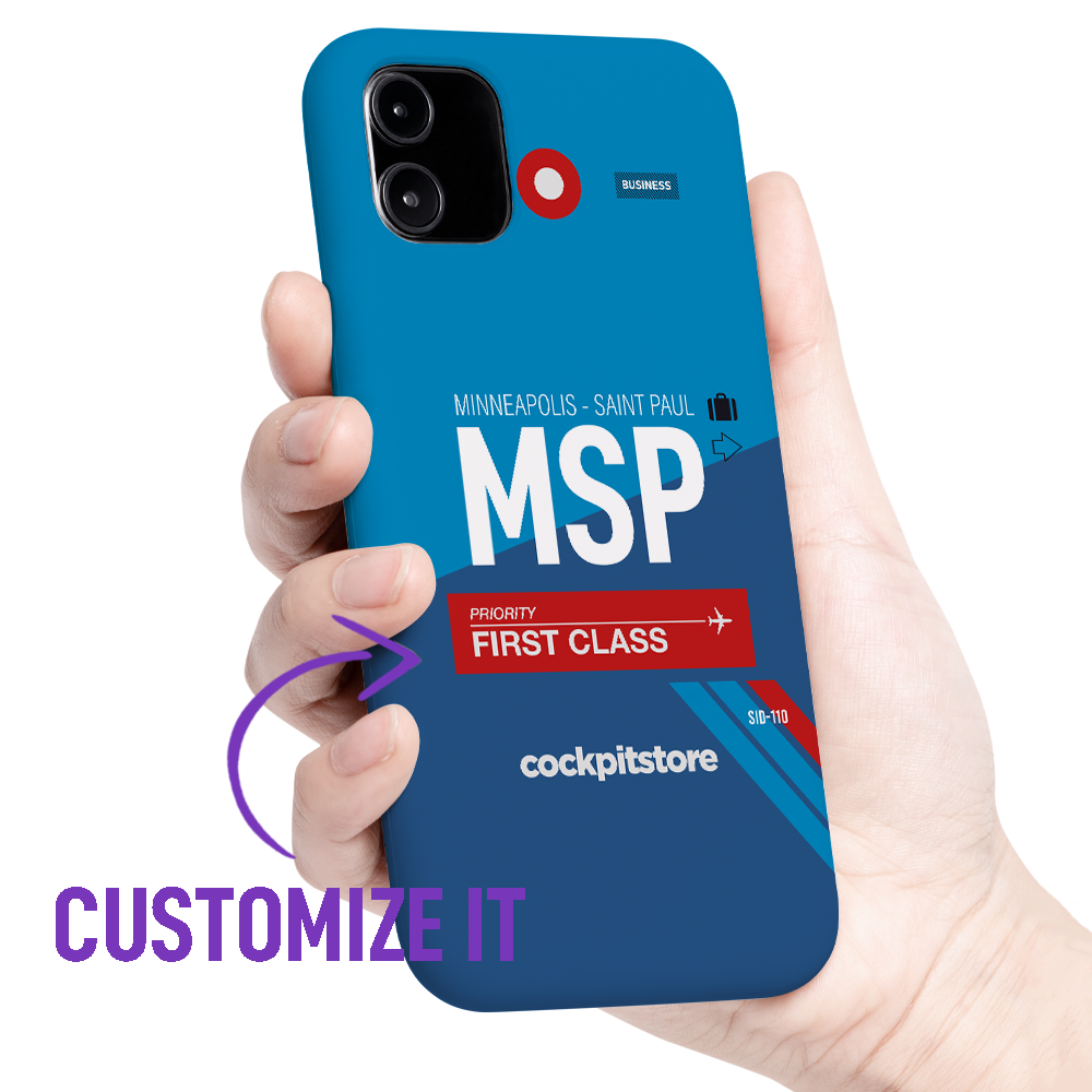 MSP - Minneapolis iPhone Tough Case mit Flughafencode