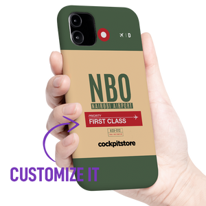 NBO - Nairobi iPhone Tough Case mit Flughafencode