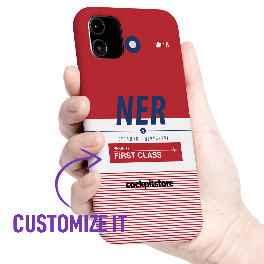 NER - Neryungri iPhone Tough Case mit Flughafencode