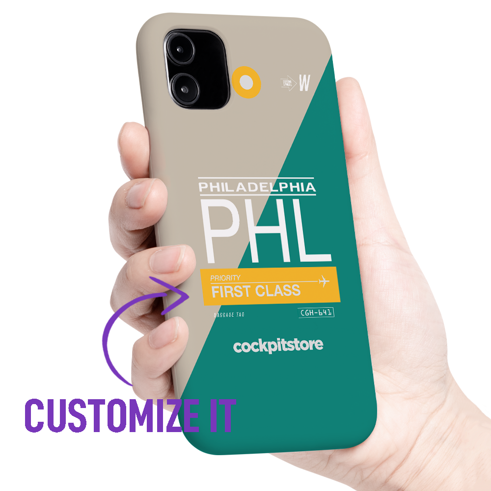 PHL - Philadelphia iPhone Tough Case mit Flughafencode