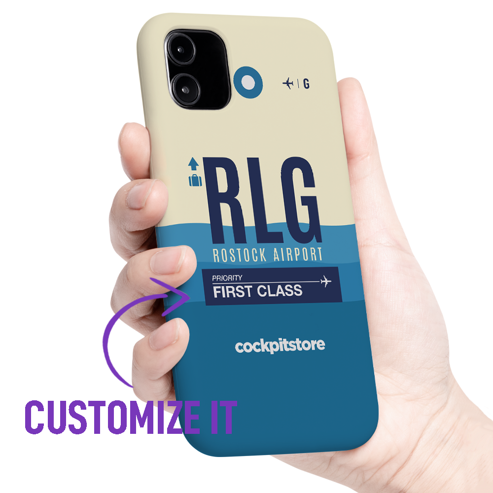 RLG - Rostock - Laage iPhone Tough Case mit Flughafencode