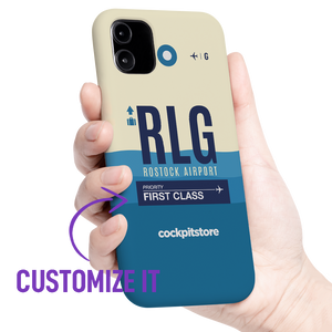 RLG - Rostock - Laage iPhone Tough Case mit Flughafencode