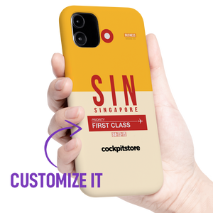 SIN - Singapore iPhone Tough Case mit Flughafencode