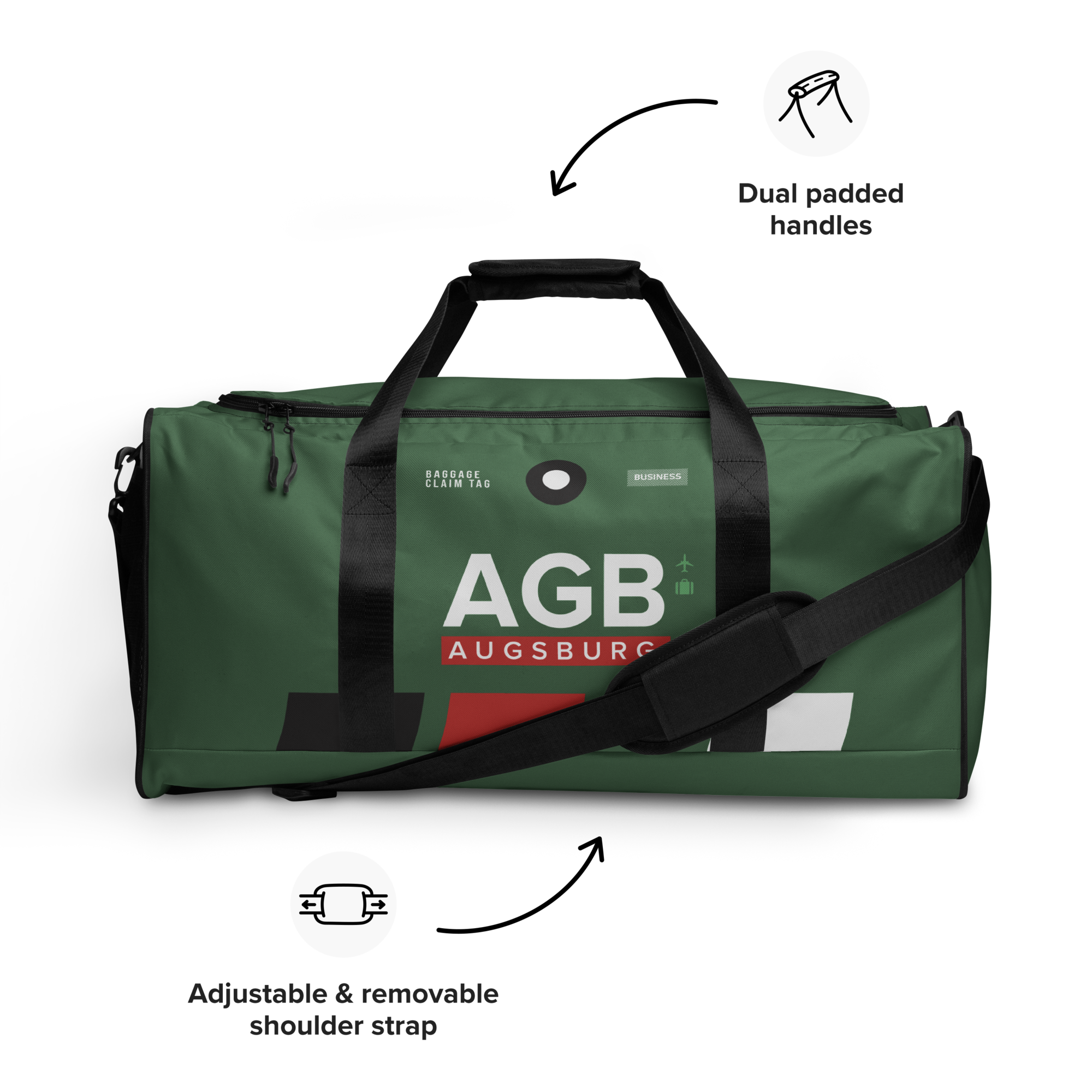 AGB - Augsburg Weekender Tasche Flughafencode