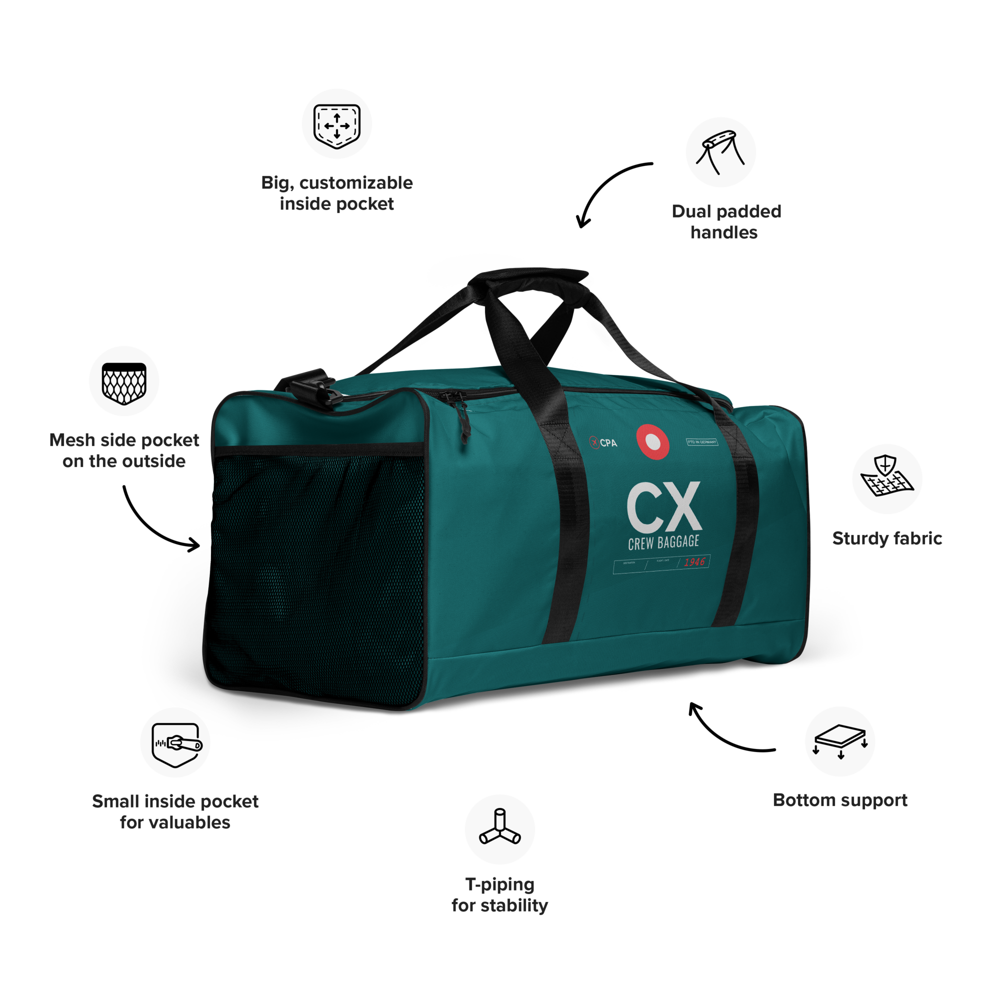 CX Weekender Tasche Flughafencode