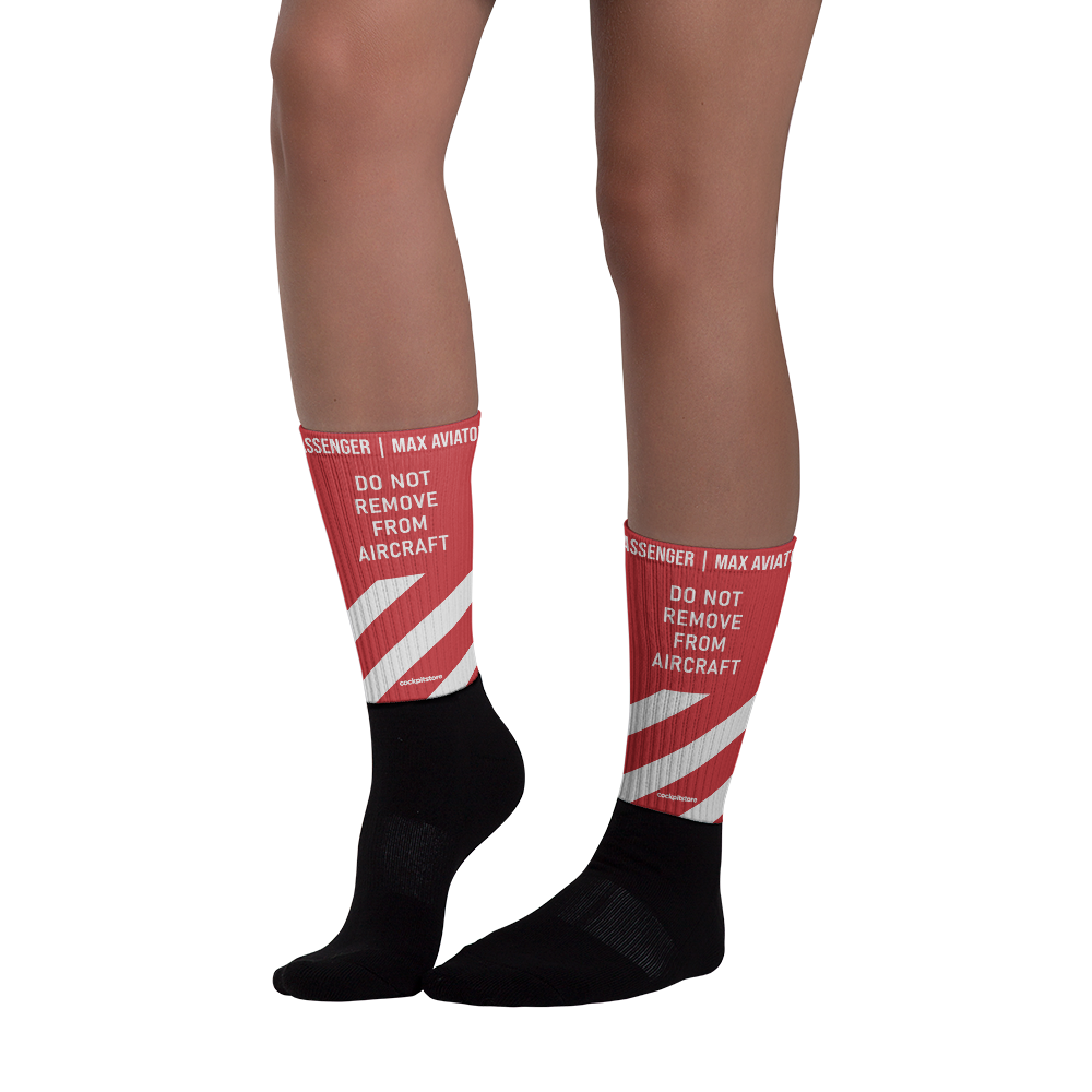 Do Not Remove From Aircraft - personalizable socks - personalisierbare Socken