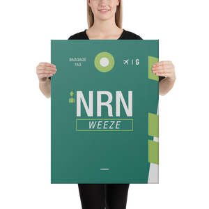 Leinwanddruck - NRN - Weeze Flughafen Code
