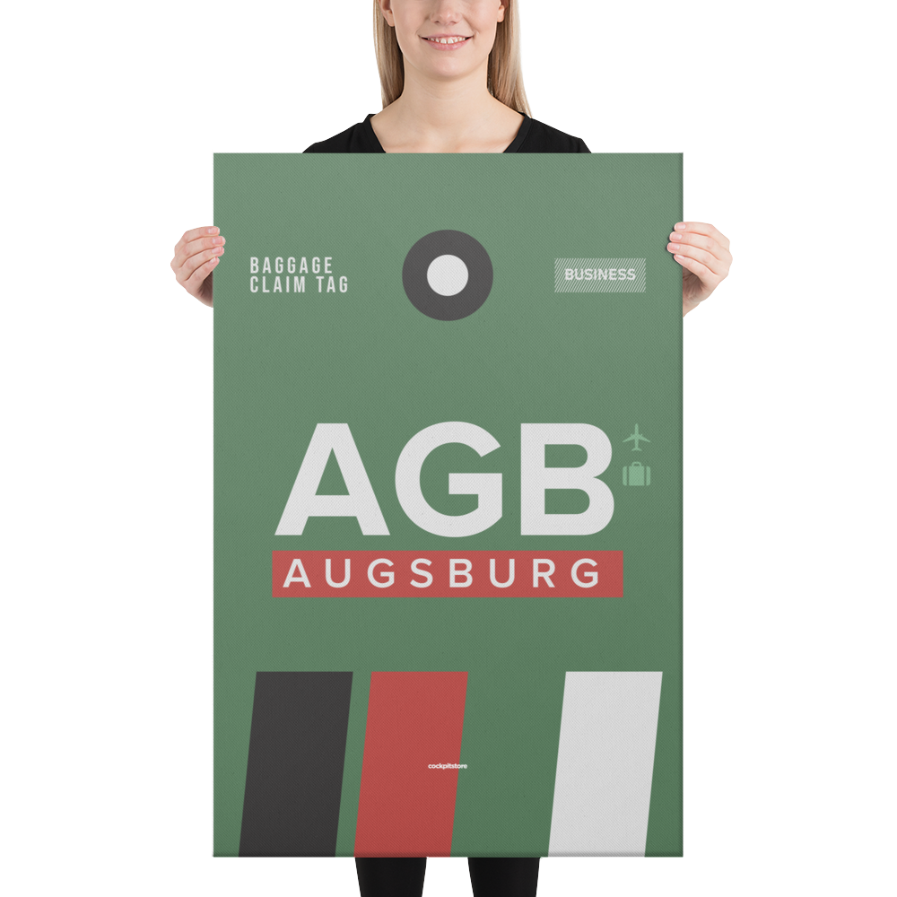 Leinwanddruck AGB - Augsburg Flughafen Code