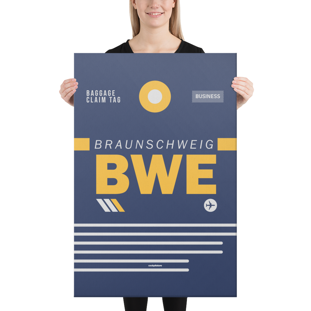 Leinwanddruck BWE - Braunschweig Flughafen Code
