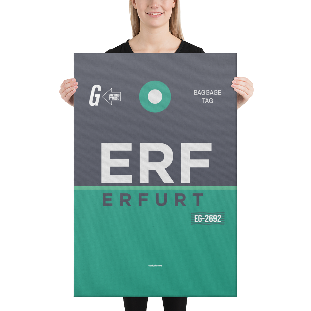 Leinwanddruck ERF - Erfurt Flughafen Code