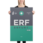 Load image into Gallery viewer, Leinwanddruck ERF - Erfurt Flughafen Code
