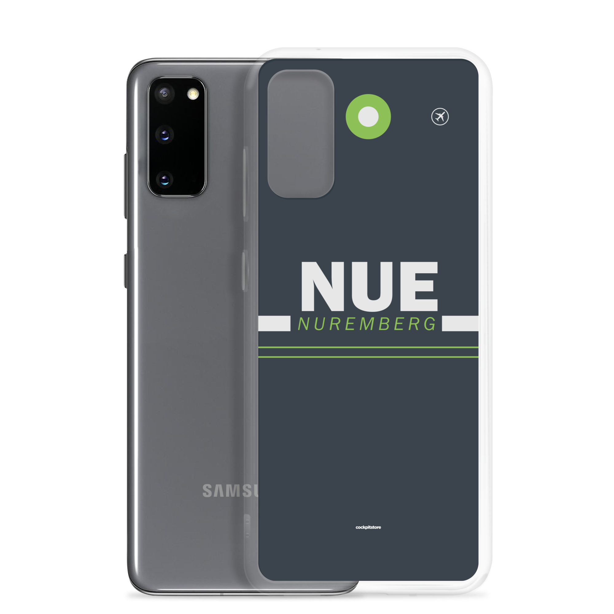 NUE - Nuremberg Samsung-Handyhülle mit Flughafencode