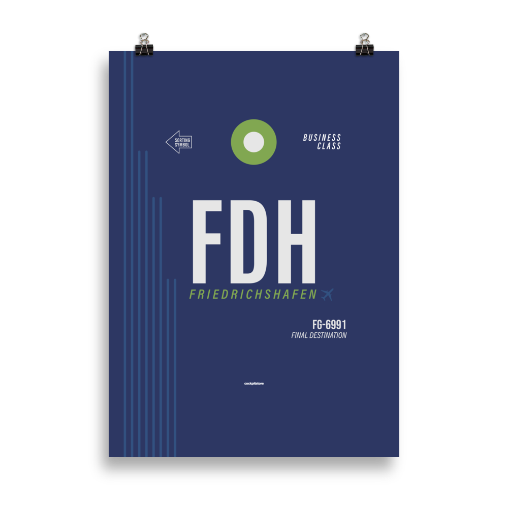 FDH - Friedrichshafen Premium Poster