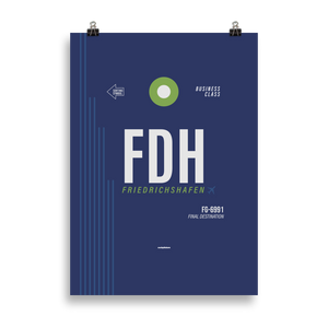 FDH - Friedrichshafen Premium Poster