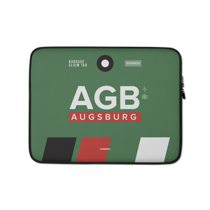 AGB - Augsburg Laptop Sleeve Tasche 13in und 15in mit Flughafencode