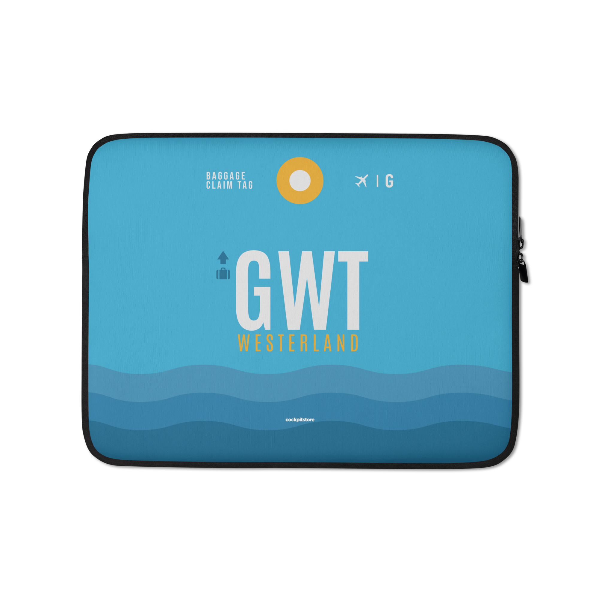 GWT - Sylt Laptop Sleeve Tasche 13in und 15in mit Flughafencode