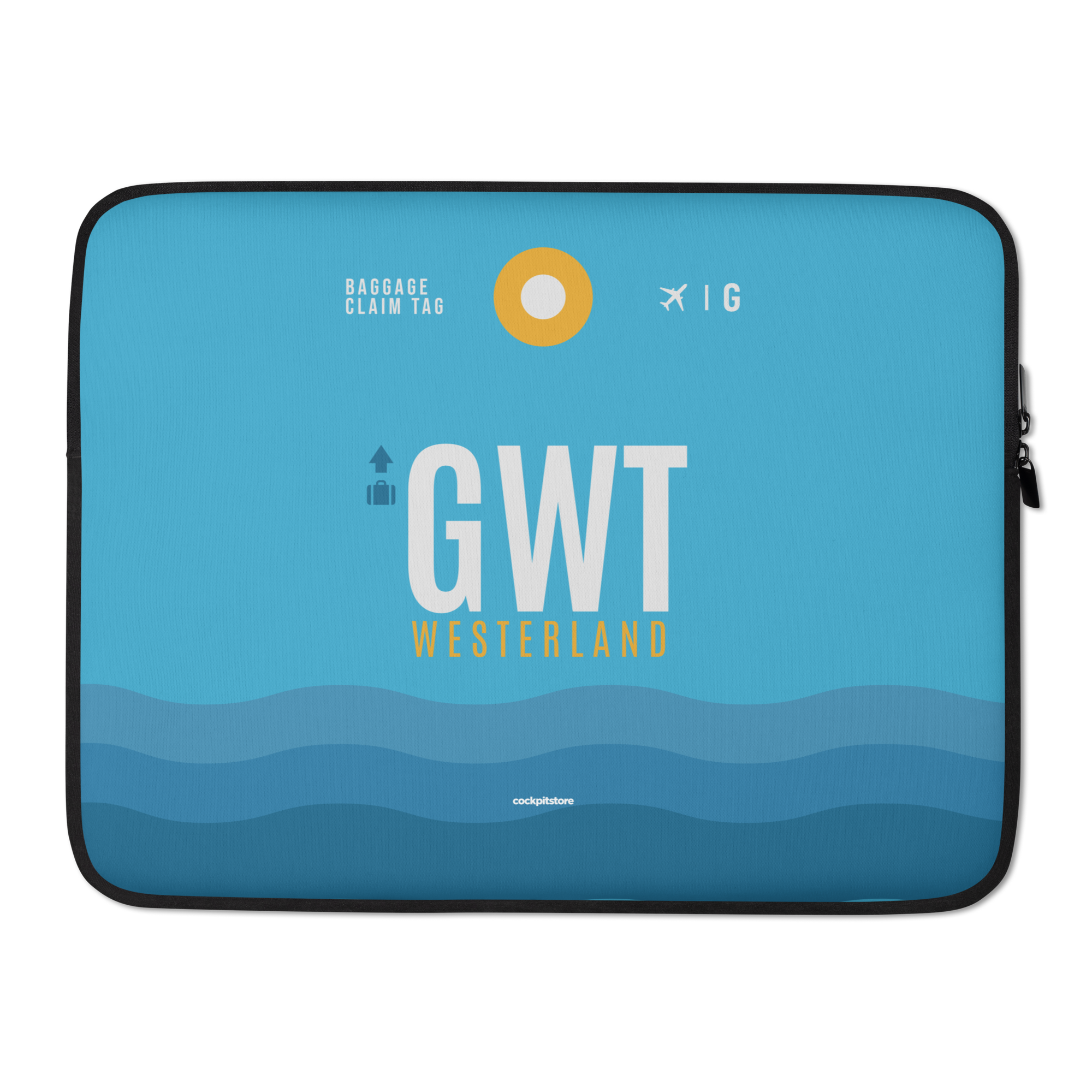 GWT - Sylt Laptop Sleeve Tasche 13in und 15in mit Flughafencode