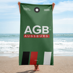 Lade das Bild in den Galerie-Viewer, Strandtuch - Duschtuch AGB - Augsburg Flughafen Code
