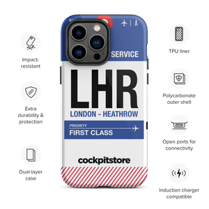 LHR - London - Heathrow iPhone Tough Case mit Flughafencode
