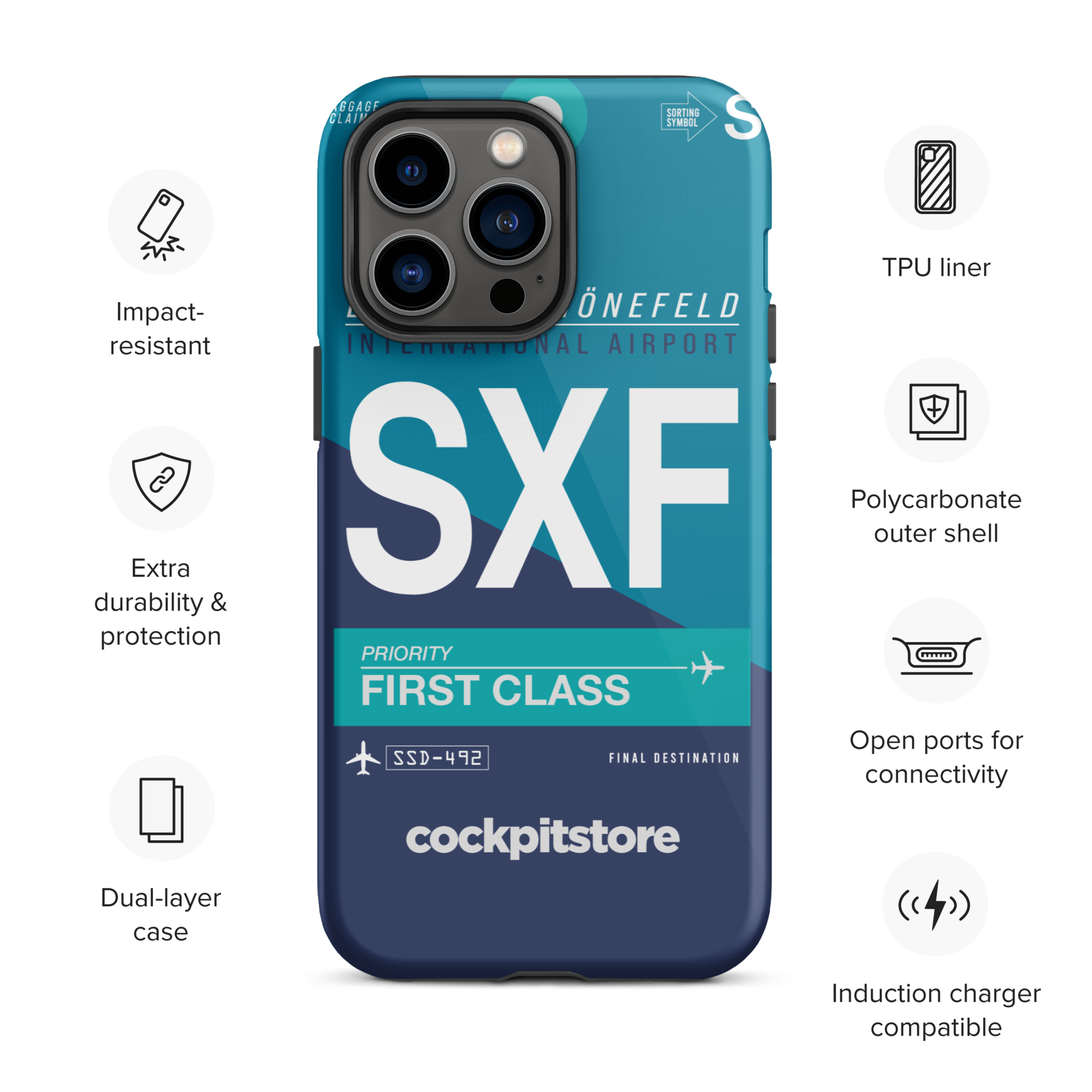 SXF - Schönefeld iPhone Tough Case mit Flughafencode