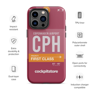 CPH - Copenhagen iPhone Tough Case mit Flughafencode