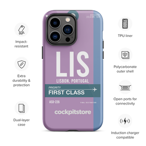 LIS - Lisbon iPhone Tough Case mit Flughafencode