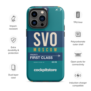 SVO - Moscow iPhone Tough Case mit Flughafencode