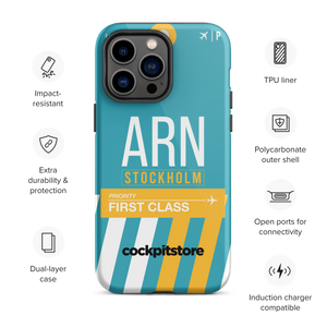 ARN - Stockholm iPhone Tough Case mit Flughafencode