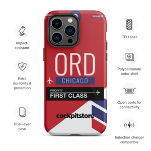 ORD - Chicago iPhone Tough Case mit Flughafencode