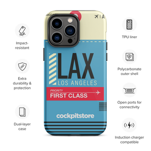 LAX - Los Angeles iPhone Tough Case mit Flughafencode