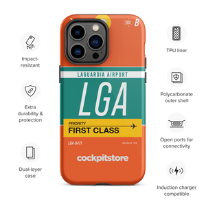 LGA - LaGuardia iPhone Tough Case mit Flughafencode
