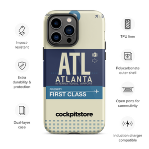 ATL - Atlanta iPhone Tough Case mit Flughafencode