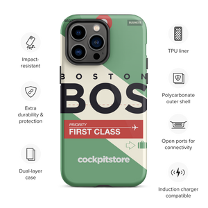 BOS - Boston iPhone Tough Case mit Flughafencode