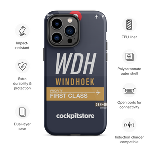 WDH - Windhoek iPhone Tough Case mit Flughafencode